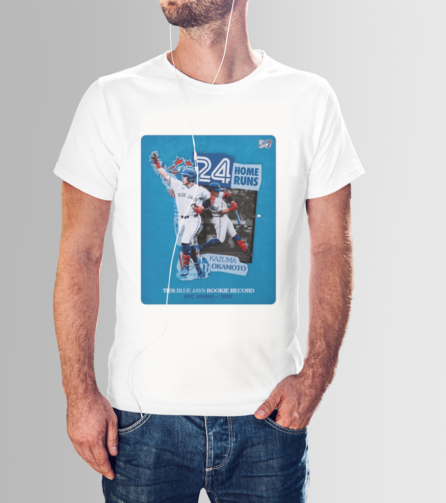 Kazuma Okamoto 24 Home Runs Ties Blue Jays Rookie Record Eric Hinske 2002 T-Shirt