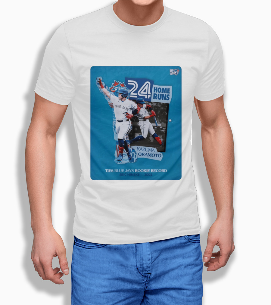 Kazuma Okamoto 24 Home Runs Ties Blue Jays Rookie Record Eric Hinske 2002 T-Shirt