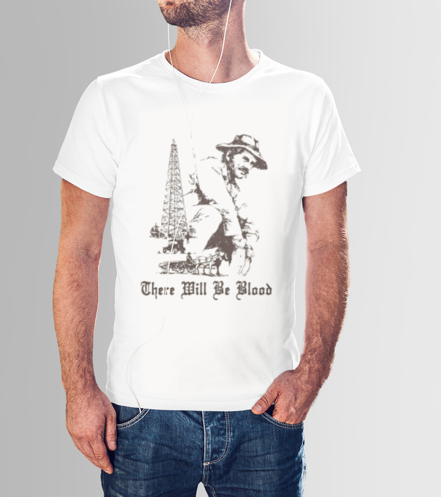 There Will Be Blood Rusty Mailbox Store Oil Derrick Cowboy T-Shirt
