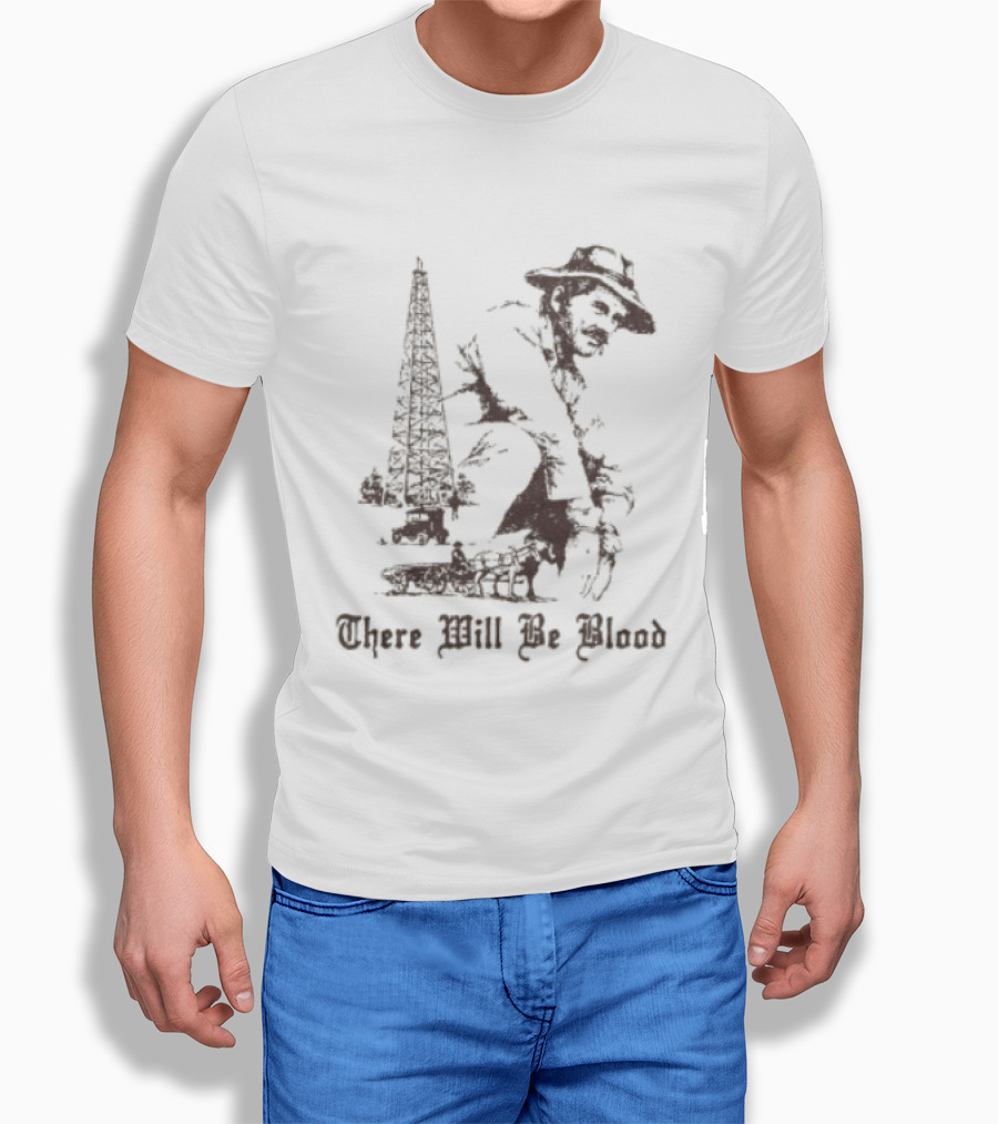 There Will Be Blood Rusty Mailbox Store Oil Derrick Cowboy T-Shirt
