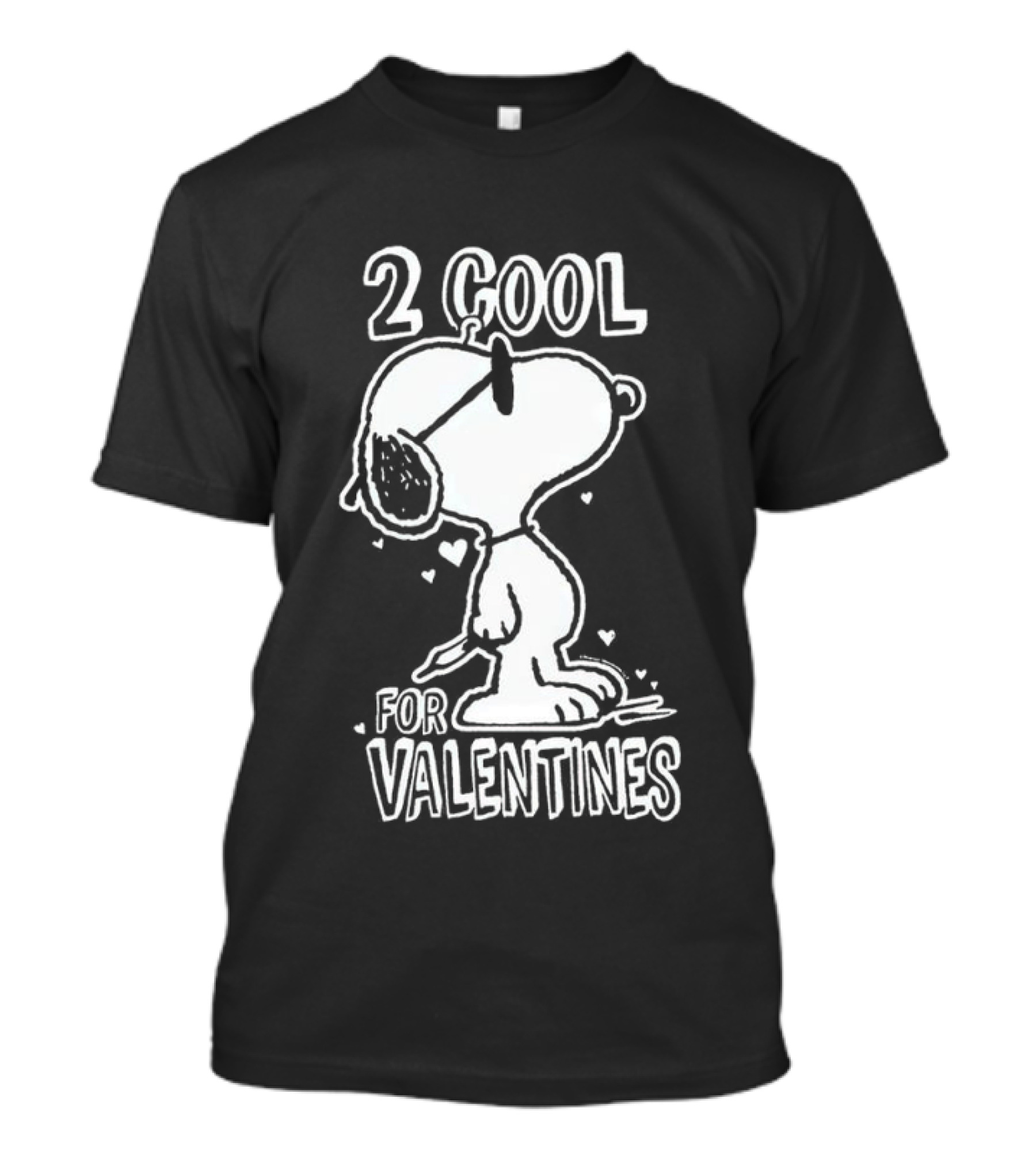2 Cool For Valentines Peanuts Snoopy T-Shirt