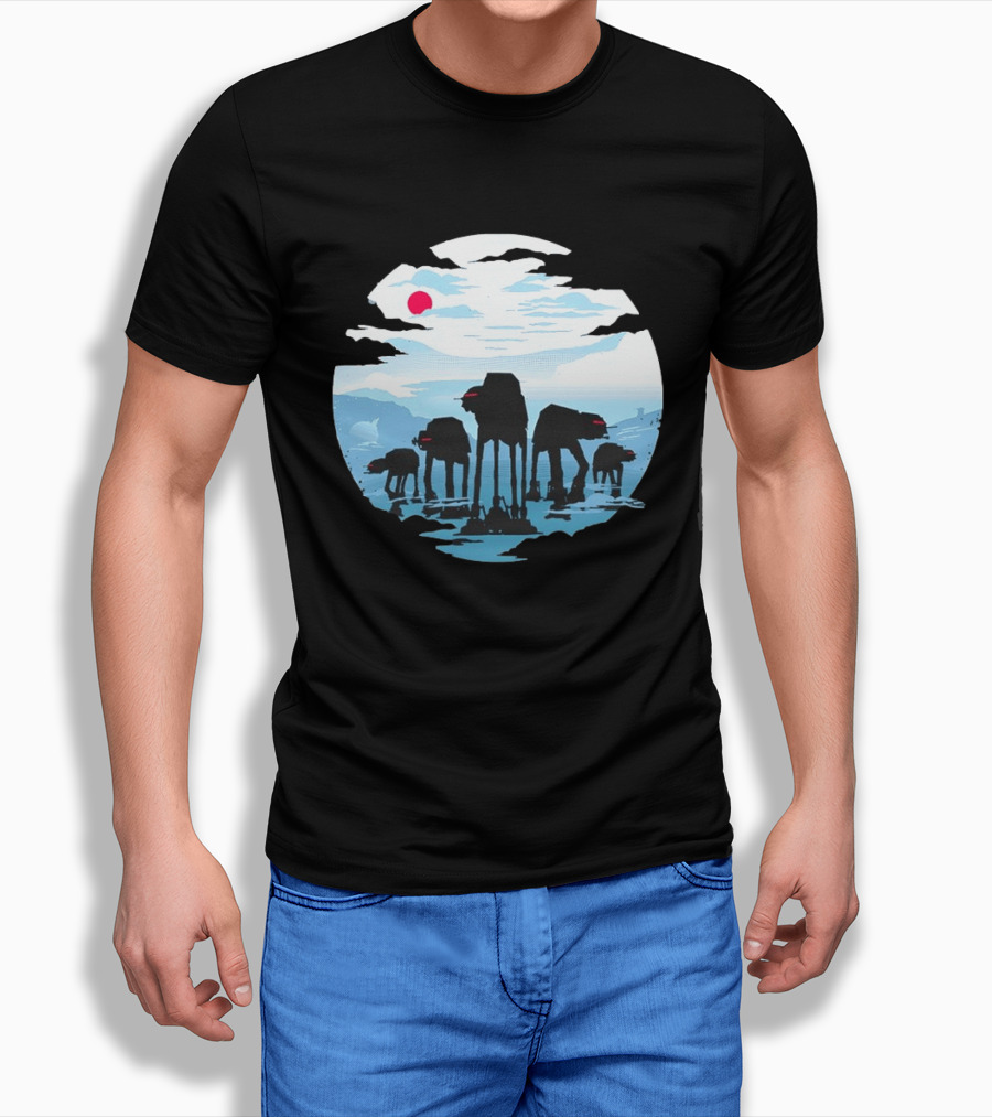 AT AT Walkers Ice Planet Battle Scene T-Shirt