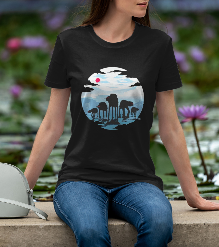 AT AT Walkers Ice Planet Battle Scene T-Shirt