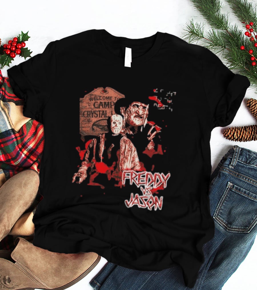 Freddy Vs Jason Welcome To Camp Crystal Lake Halloween T-Shirt