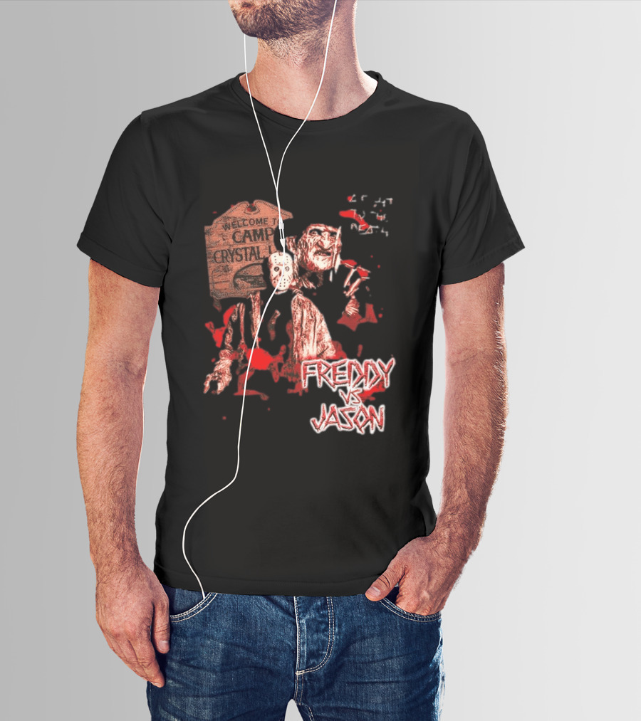 Freddy Vs Jason Welcome To Camp Crystal Lake Halloween T-Shirt