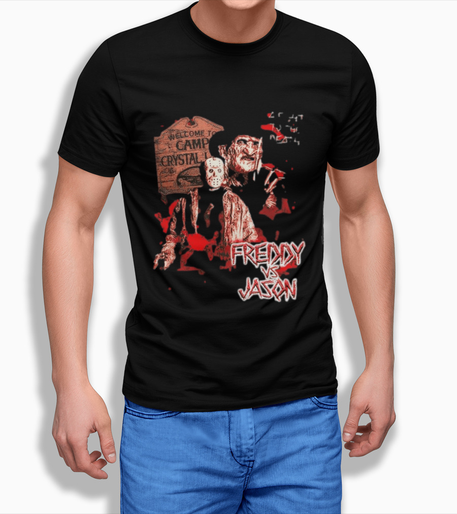 Freddy Vs Jason Welcome To Camp Crystal Lake Halloween T-Shirt