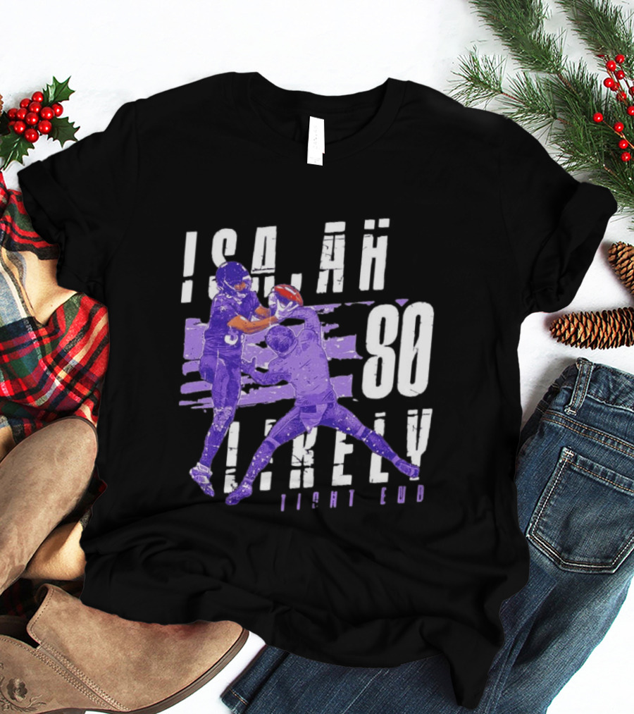 Baltimore Ravens Isaiah Likely 80 Tight End Football Player T-Shirt