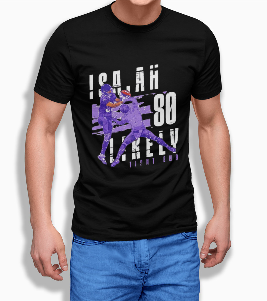 Baltimore Ravens Isaiah Likely 80 Tight End Football Player T-Shirt
