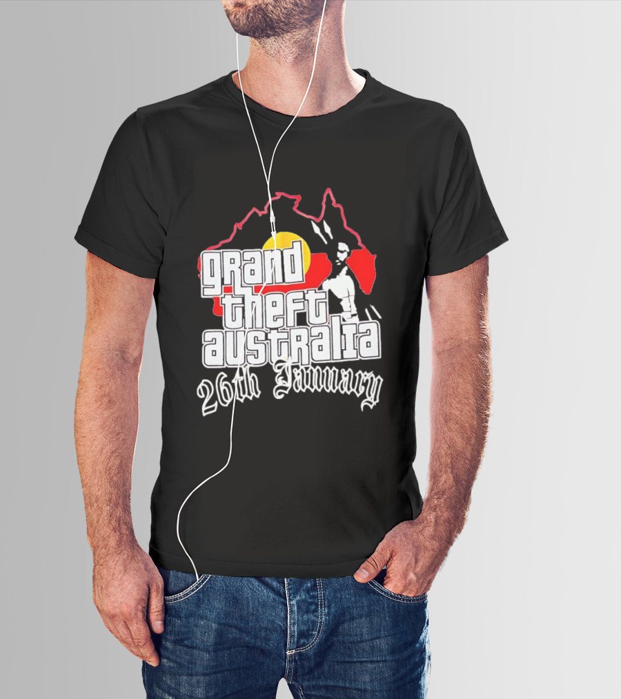 Grand Theft Australia 26th January Map Australian T-Shirt