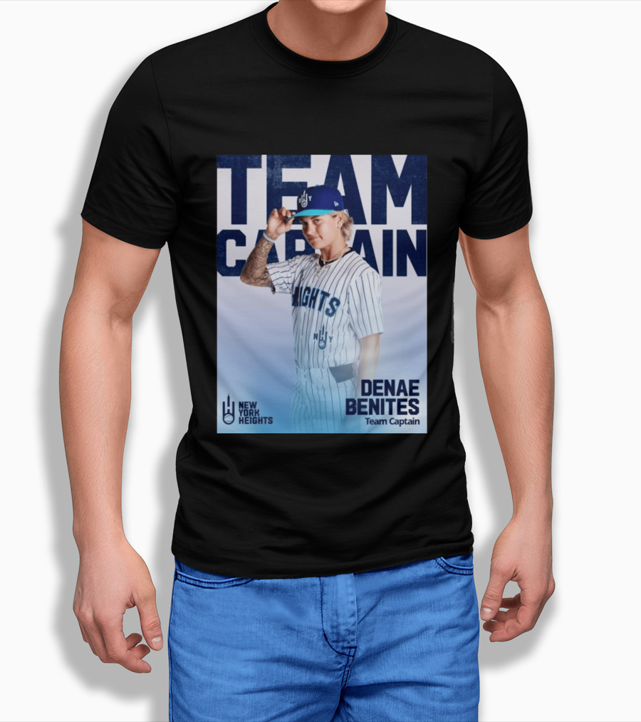 Team Captain Denae Benites New York Heights Baseball Team T-Shirt