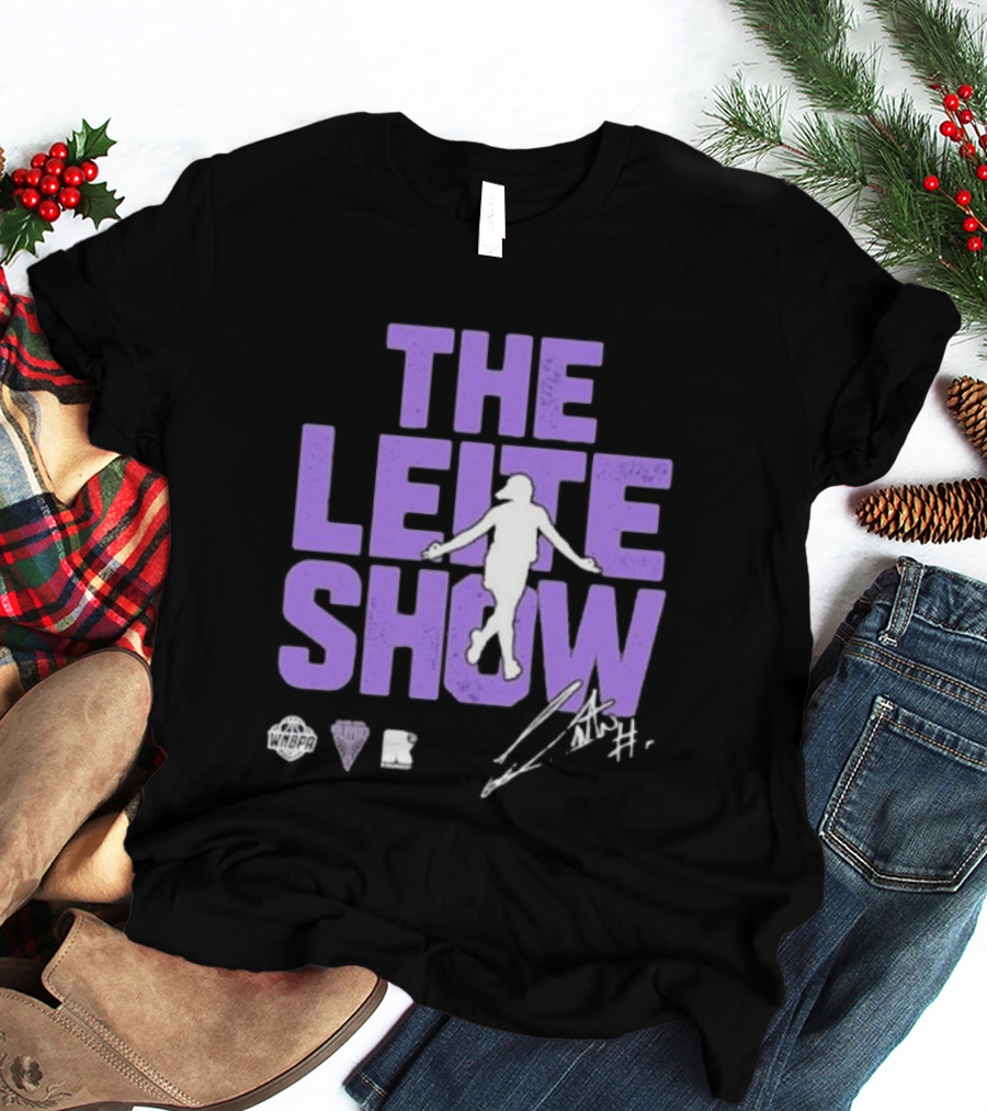 The Leite Show WNBPA Signature Purple Basketball T-Shirt