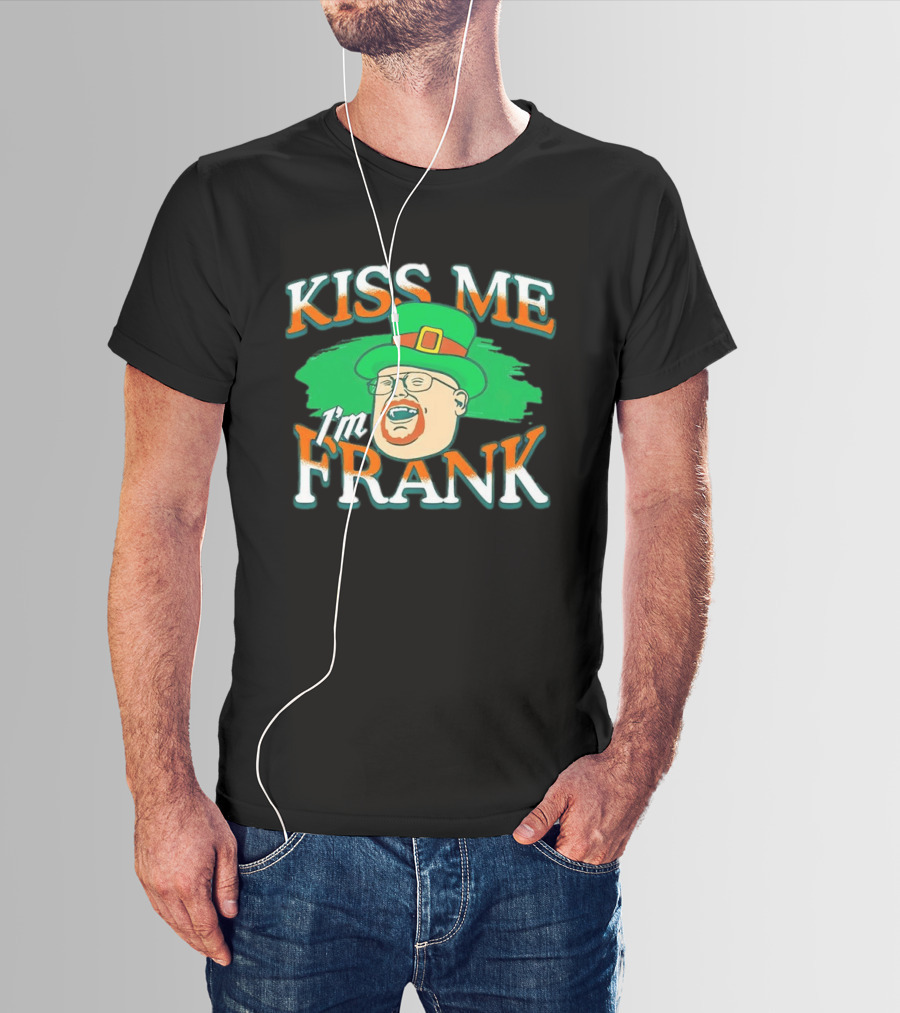 Kiss Me I'm Frank Leprechaun Hat Ginger Beard T-Shirt