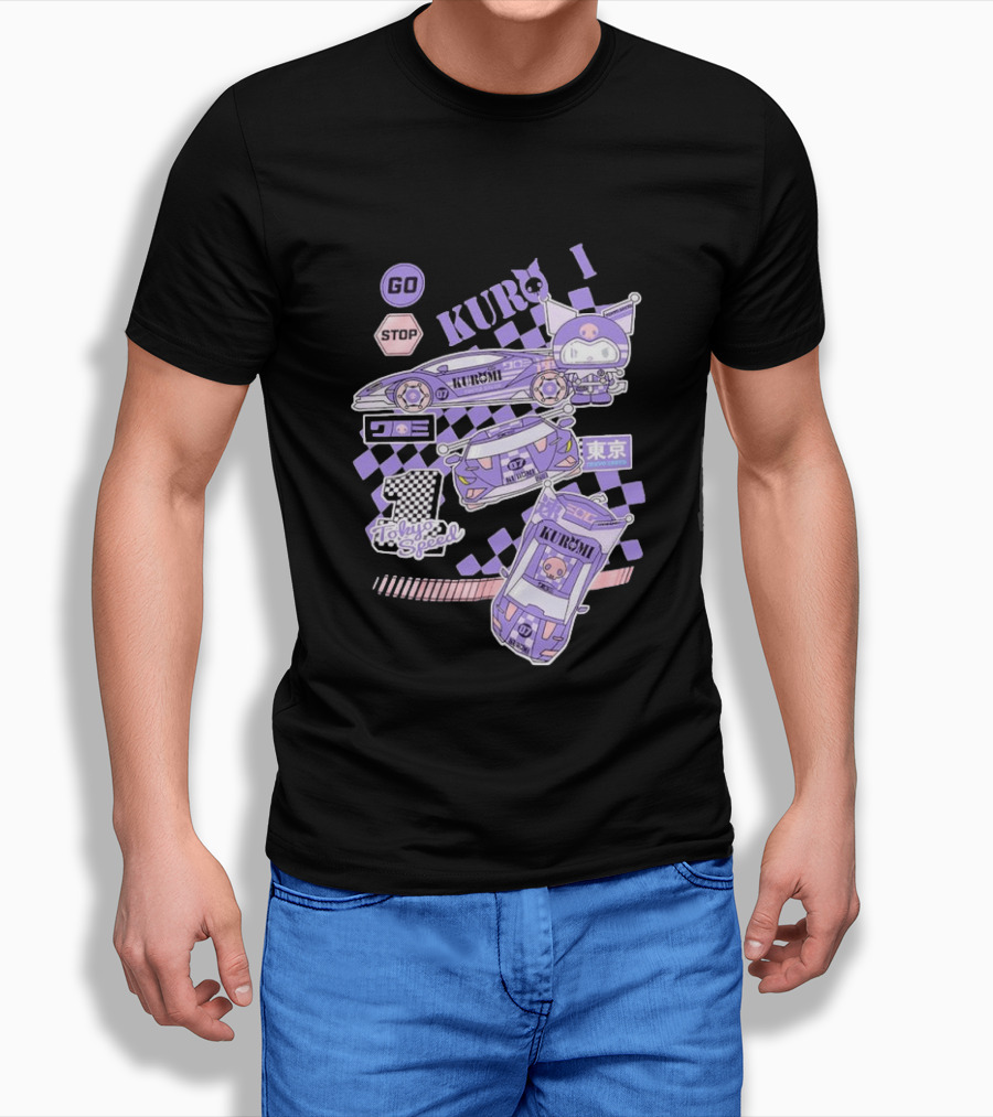 Kuromi Tokyo Speed Racing Number 07 Go Stop T-Shirt