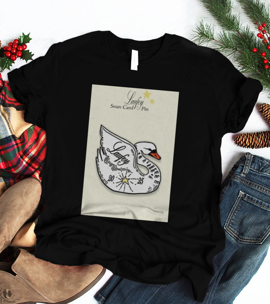 Laufey Swan Card Pin 2025 Stars Event T-Shirt