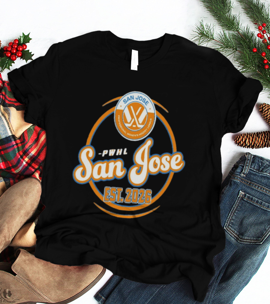 PWHL San Jose Professional Women's Hockey League Est. 2026 T-Shirt