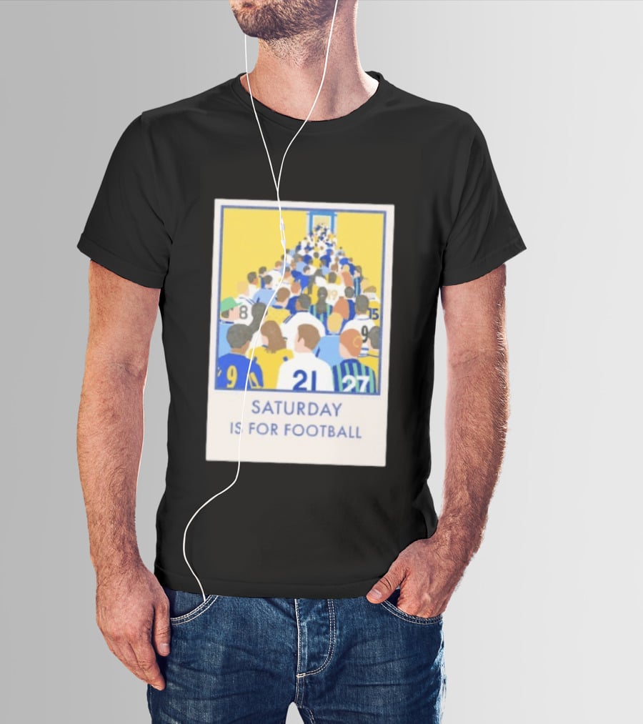Saturday Is For Football Fans Colorful Player Gathering T-Shirt