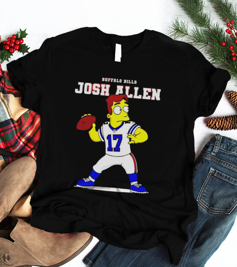 Simpson Springfield Josh Allen Buffalo Bills Football 17 T-Shirt