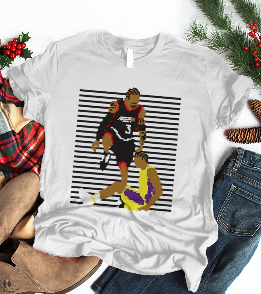 16 Bit Allen Iverson Steps Over Tyronn Lue Basketball Iconic Moment NBA Fans T-Shirt