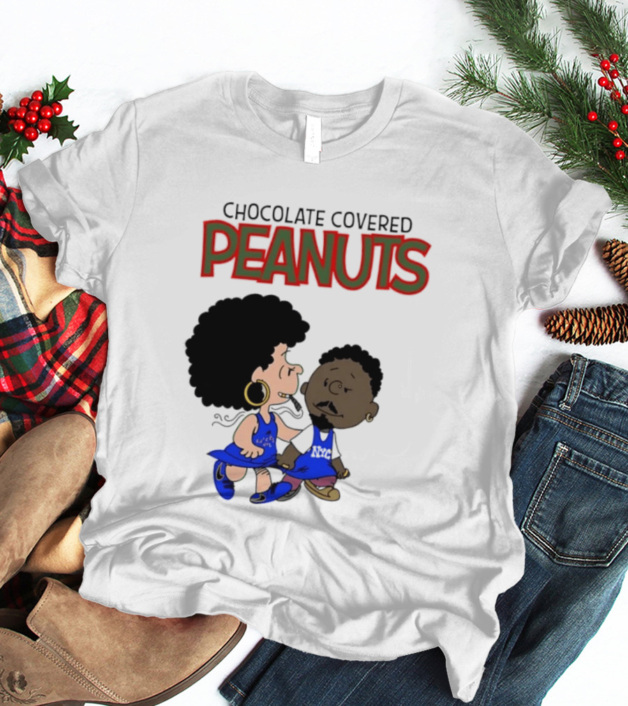Chocolate Covered Peanuts Characters In Knicks Jerseys T-Shirt