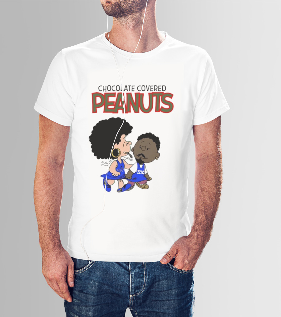 Chocolate Covered Peanuts Characters In Knicks Jerseys T-Shirt