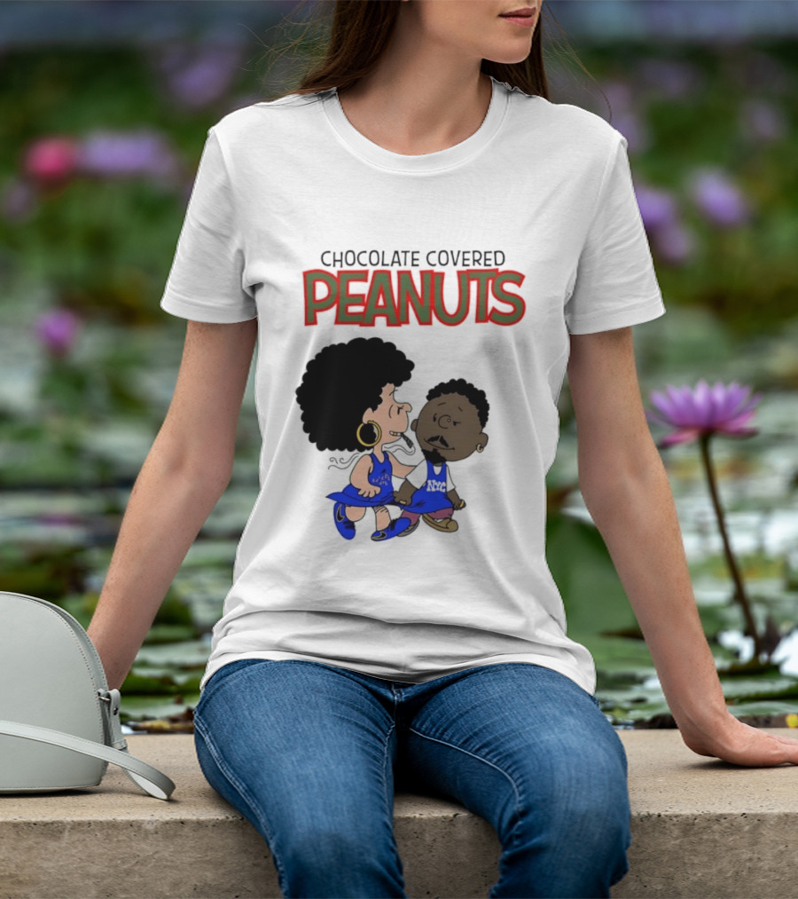 Chocolate Covered Peanuts Characters In Knicks Jerseys T-Shirt