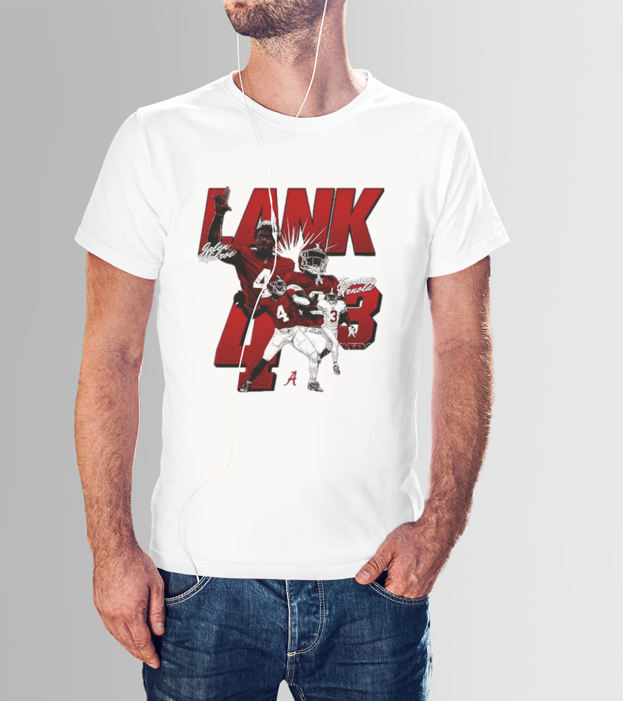 Alabama Crimson Tide Jalen Milroe Terrion Arnold Lank 4th 3 Football Caricature T-Shirt