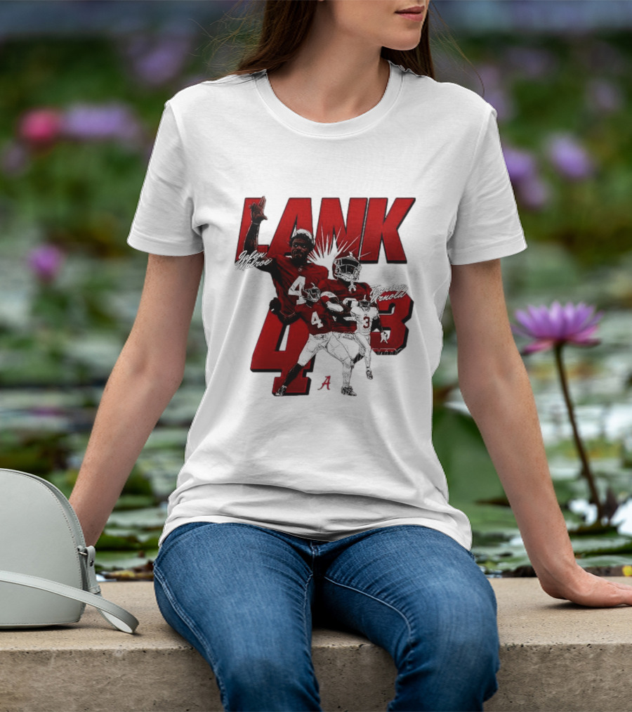 Alabama Crimson Tide Jalen Milroe Terrion Arnold Lank 4th 3 Football Caricature T-Shirt