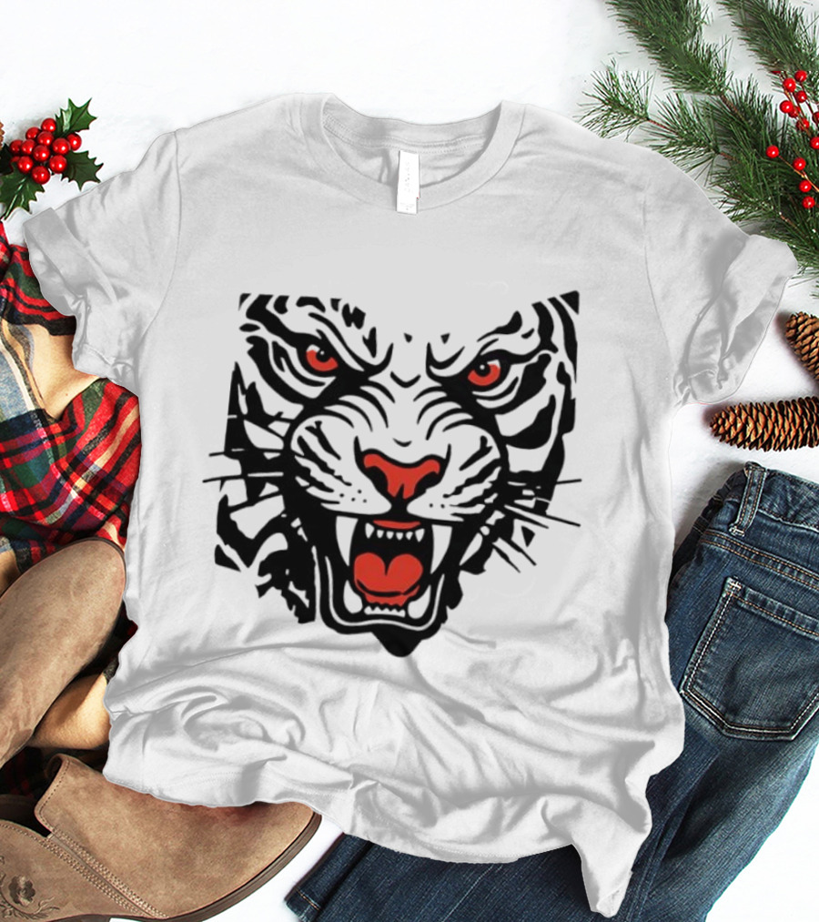 Clemson Tigers Head Clemson University Fierce Tiger Face T-Shirt