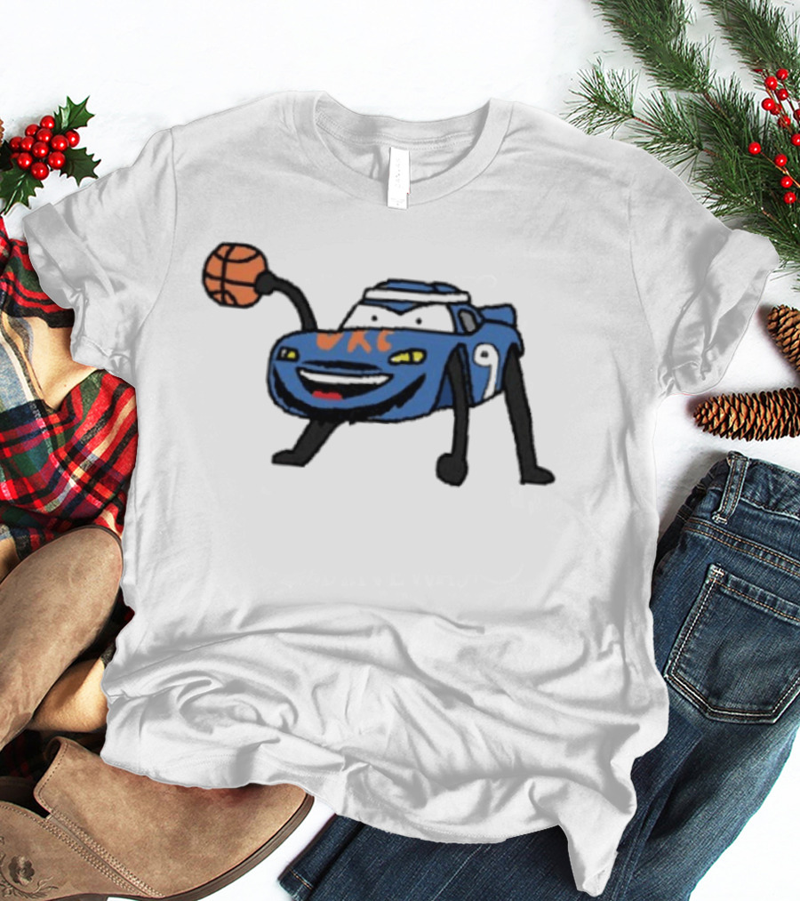 Alex Cars Russo Alex Caruso OKC Thunder Basketball Cartoon T-Shirt