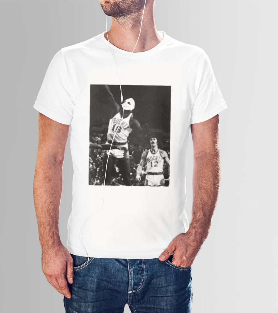 Curtis Perry Wearing Hockey Mask During Phoenix Suns NBA Game T-Shirt