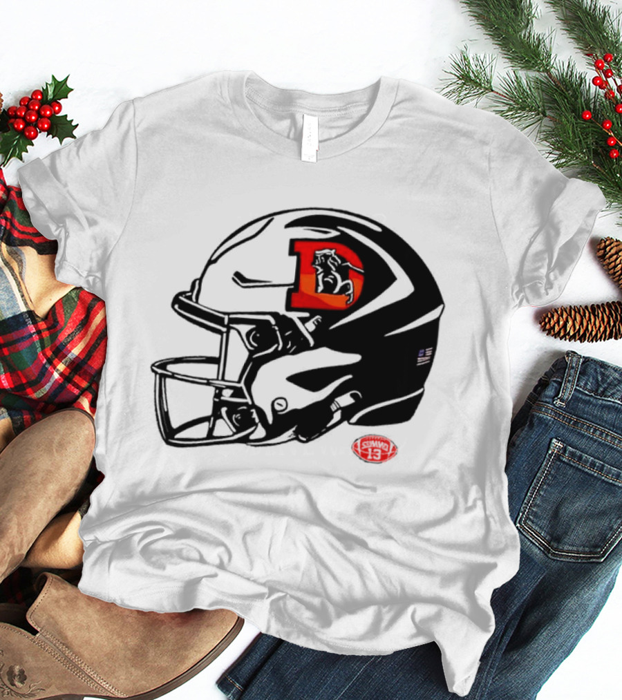 Denver Broncos Vintage D Snowcapped Helmet T-Shirt