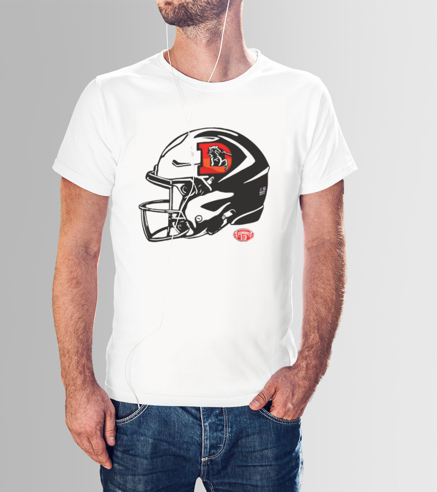 Denver Broncos Vintage D Snowcapped Helmet T-Shirt