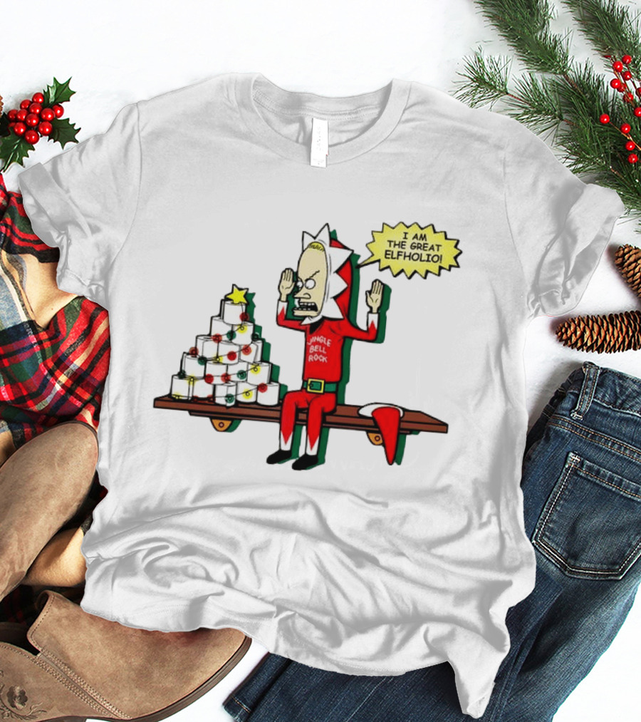 Beavis Jingle Bell Rock I Am The Great Elfholio Christmas T-Shirt