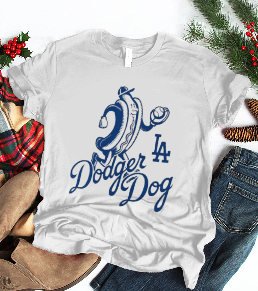 Dodger Dog LA Dodgers Hot Dog Baseball T-Shirt