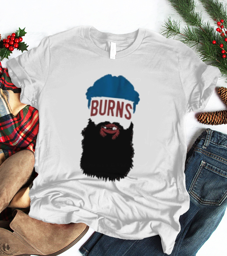Brent Burns Beard Blue And Red Text Colorado Hockey Fan T-Shirt