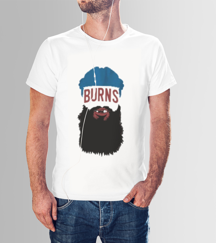 Brent Burns Beard Blue And Red Text Colorado Hockey Fan T-Shirt