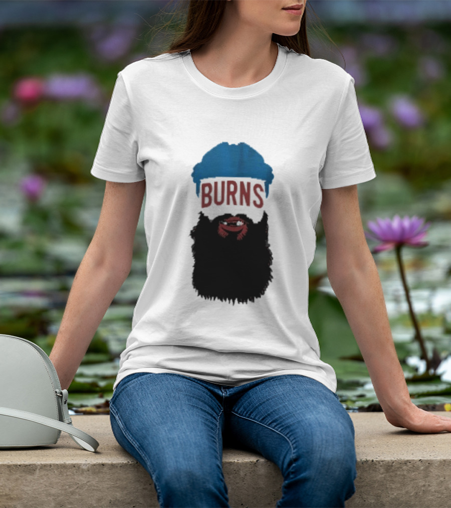 Brent Burns Beard Blue And Red Text Colorado Hockey Fan T-Shirt