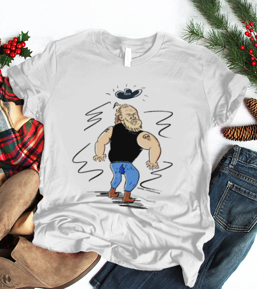 Brock Lesnar WWE Smackdown Cowboy Cartoon T-Shirt