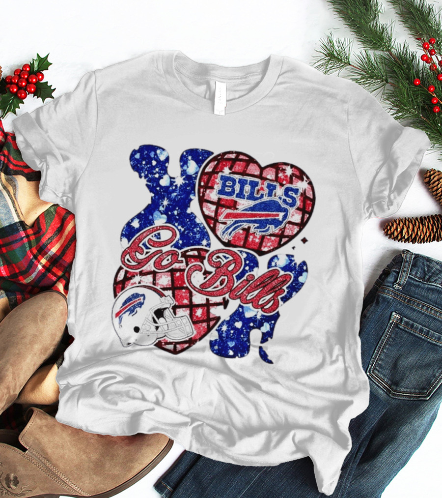 Buffalo Bills Go Bills Heart Valentine's Day Football T-Shirt
