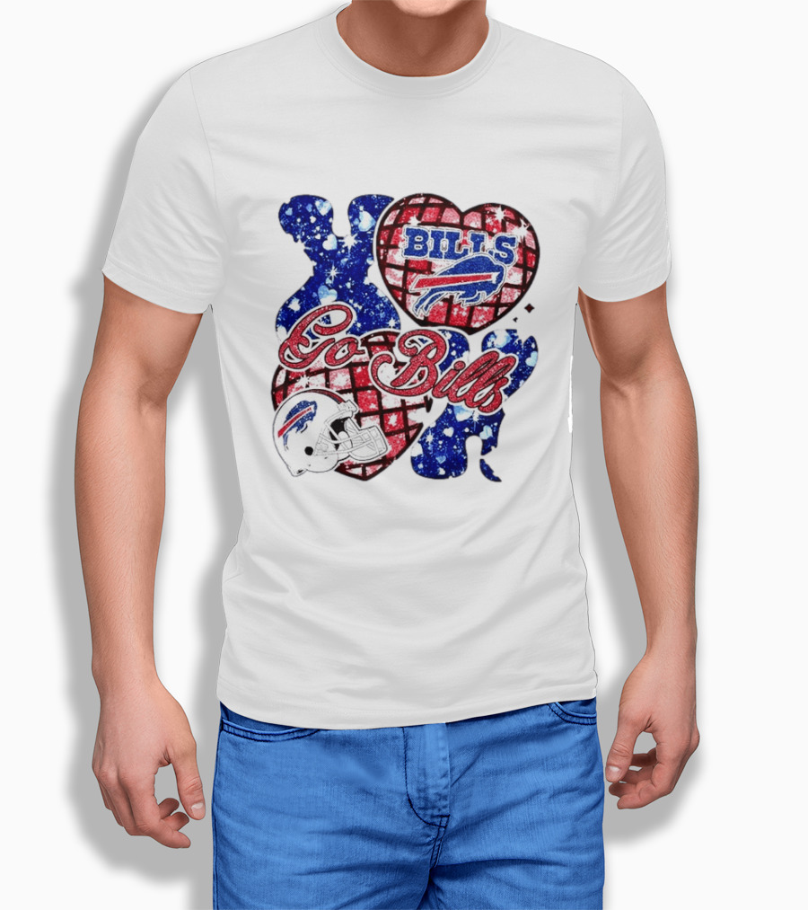 Buffalo Bills Go Bills Heart Valentine's Day Football T-Shirt