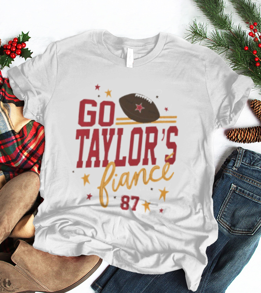 Go Taylor's Fiancé 87 Football Stars And Stripes T-Shirt