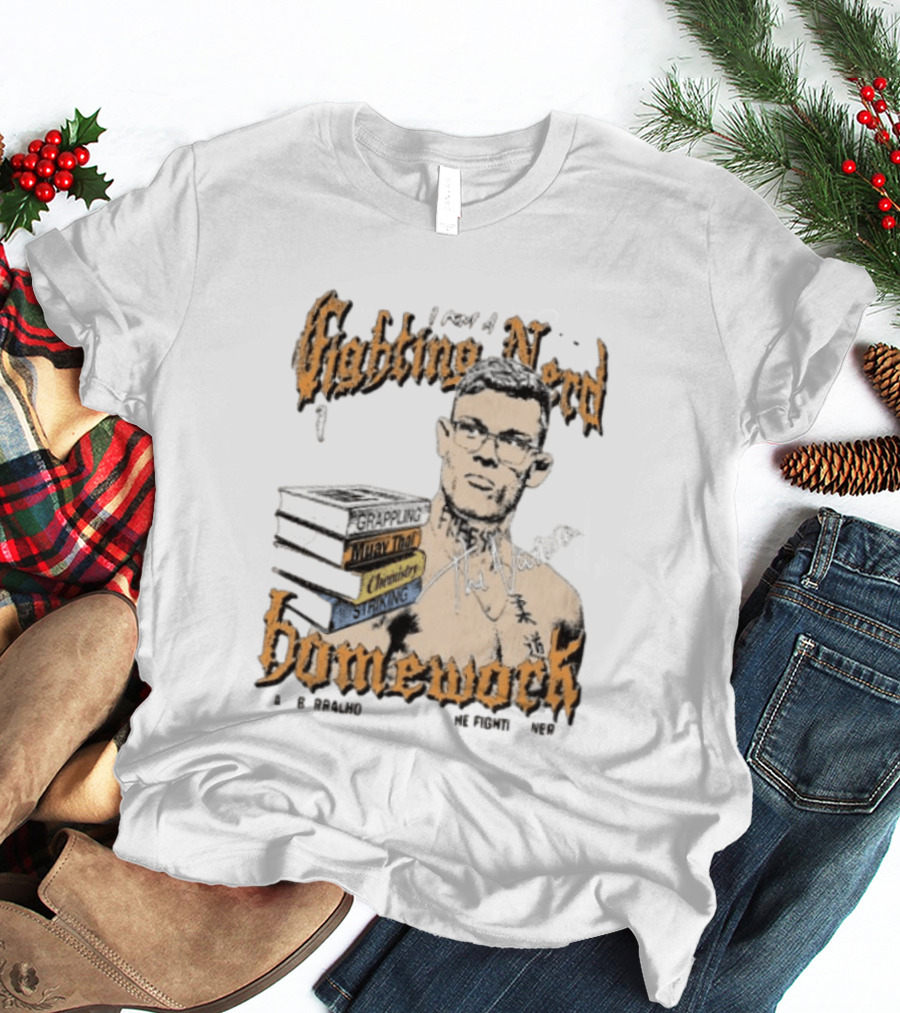 Caio Borralho Fighting Nerd Grappling Muay Thai Chemistry Homework Natural MMA T-Shirt