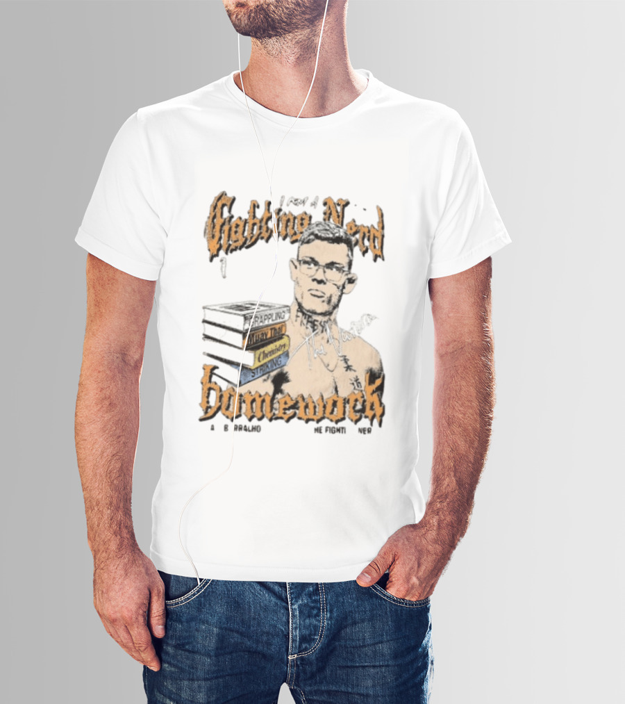 Caio Borralho Fighting Nerd Grappling Muay Thai Chemistry Homework Natural MMA T-Shirt