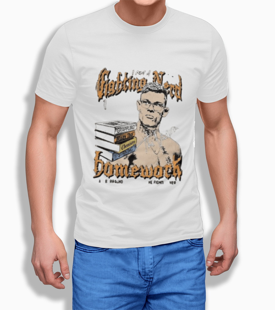 Caio Borralho Fighting Nerd Grappling Muay Thai Chemistry Homework Natural MMA T-Shirt