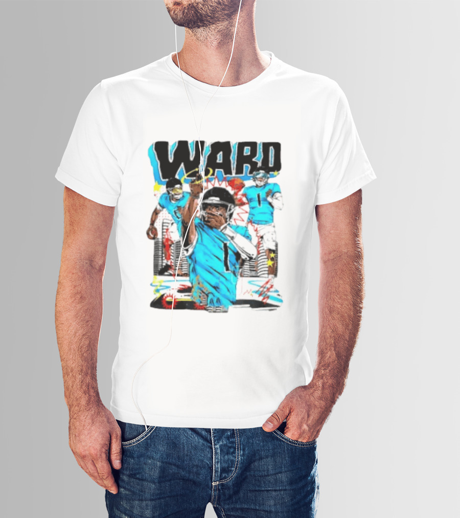 Tennessee Titans Ward Player Cartoon Comic T-Shirt