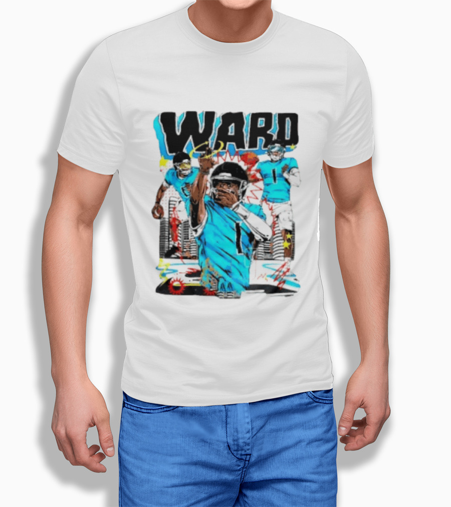 Tennessee Titans Ward Player Cartoon Comic T-Shirt