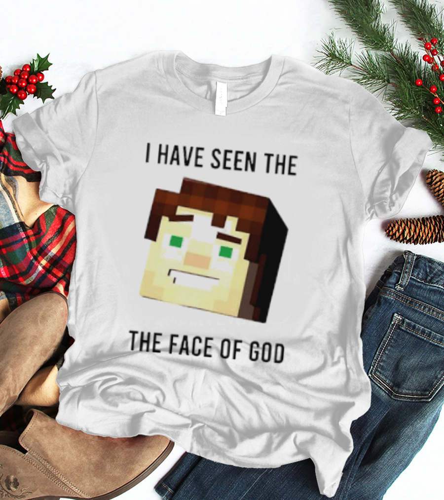 I Have Seen The Face Of God Minecraft Style Pixel T-Shirt