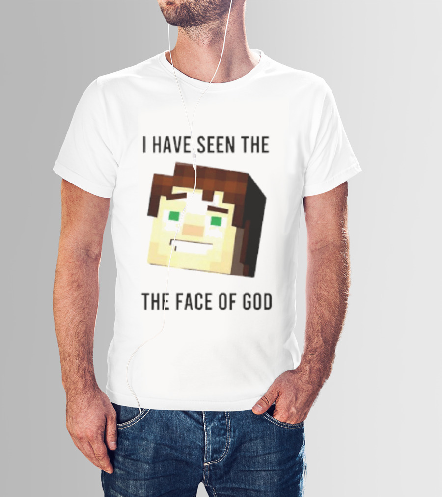 I Have Seen The Face Of God Minecraft Style Pixel T-Shirt