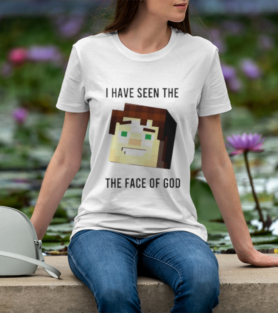 I Have Seen The Face Of God Minecraft Style Pixel T-Shirt
