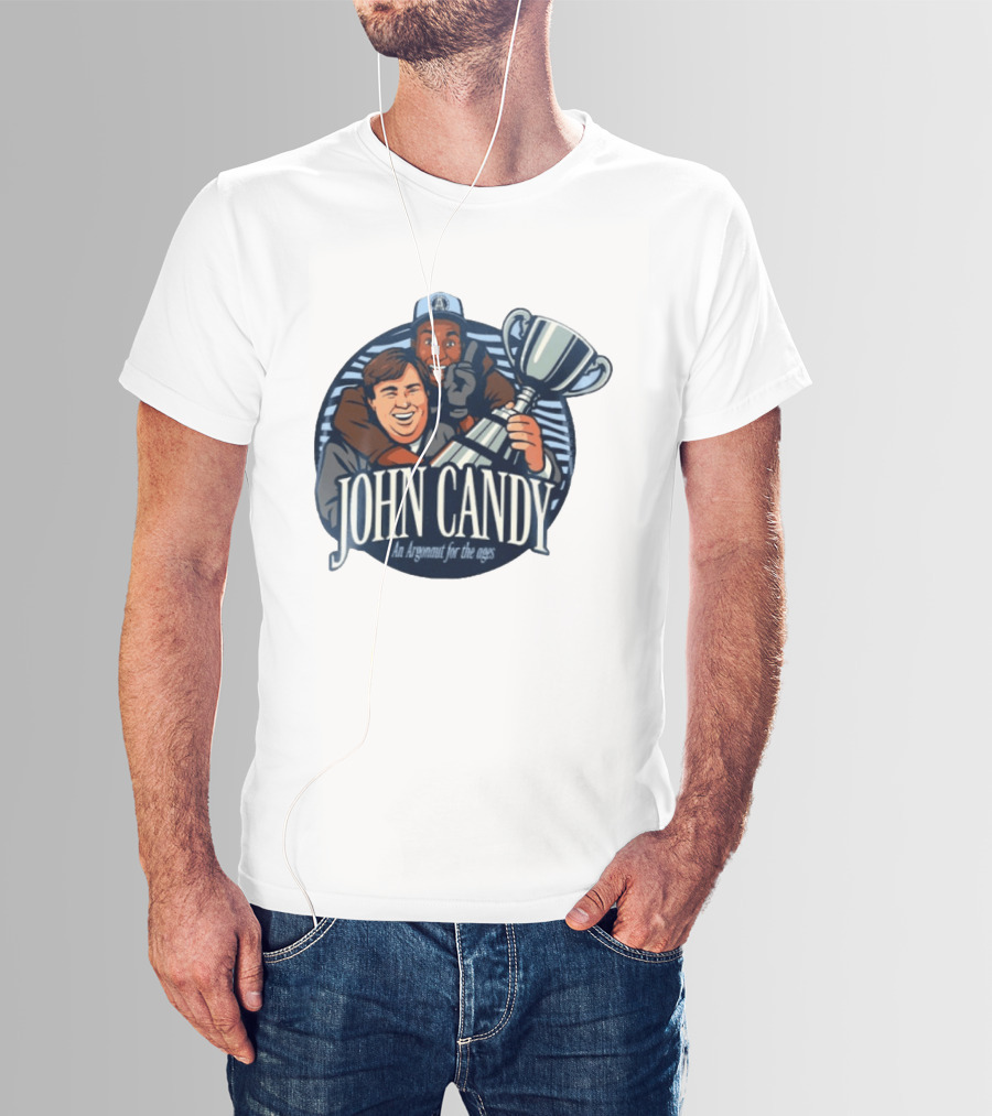 John Candy CFL Argonaut Icon Holding Trophy T-Shirt